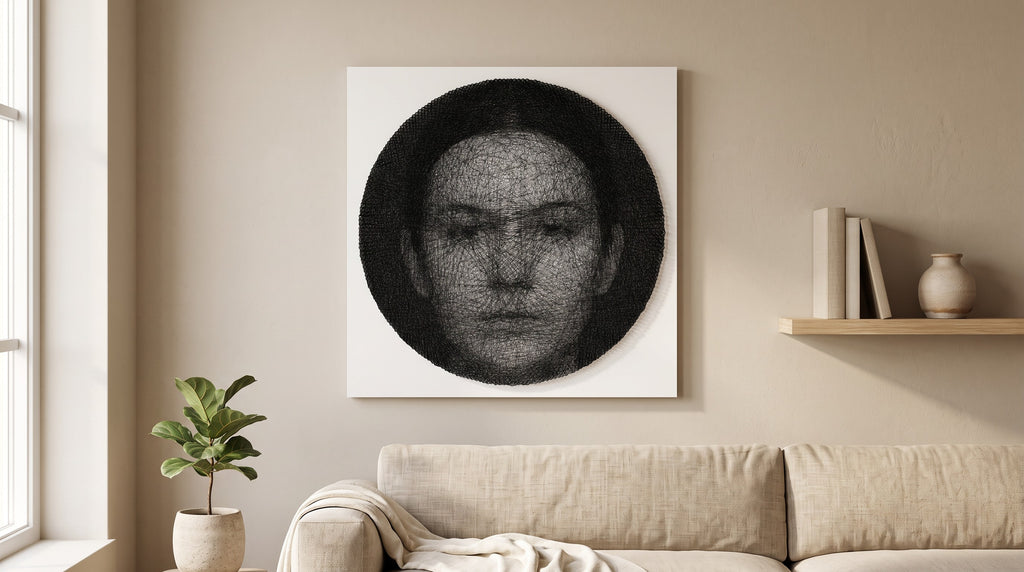 Modern salon dekorasyonu için Strungo el yapımı string art ip sanatı tablo