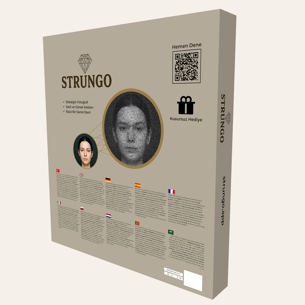 Strungo String Art Kiti - Kutu Arka Yüzü ve İçerik Detayları