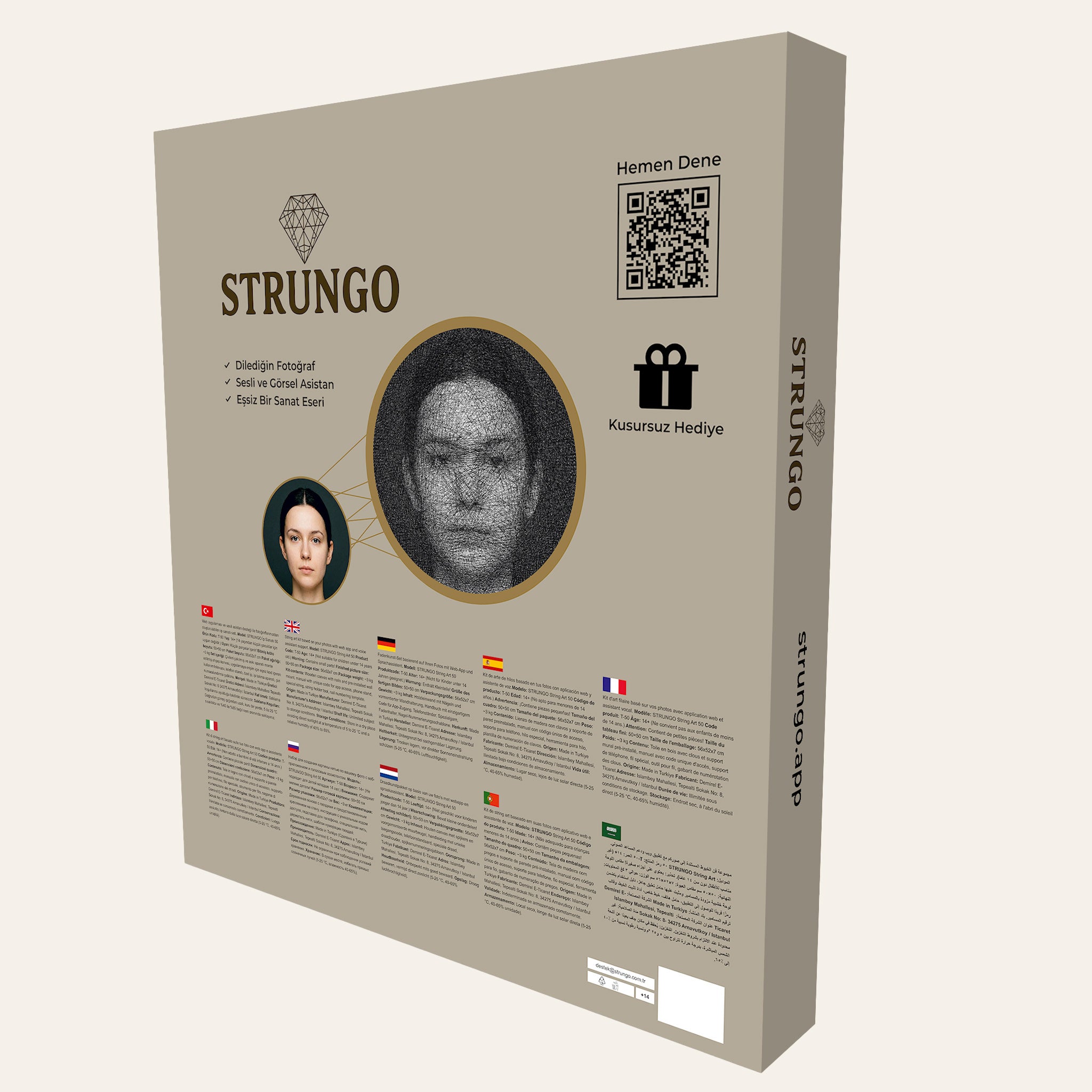 Strungo String Art Kiti - Kutu Arka Yüzü ve İçerik Detayları